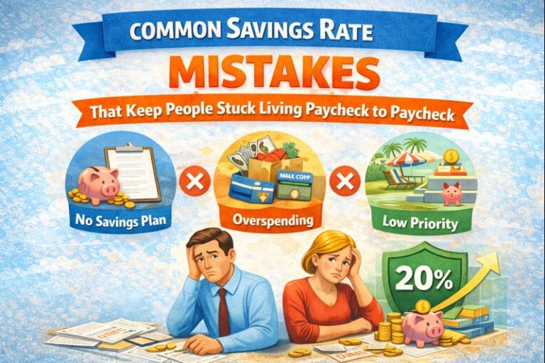 Common Savings Rate Mistakes That Keep People Stuck Living Paycheck to Paycheck